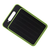 Double Sided Cutting Board Rapid Thawing and Grinding Plate with Knife Sharpener for Kitchen Black - Low Angle