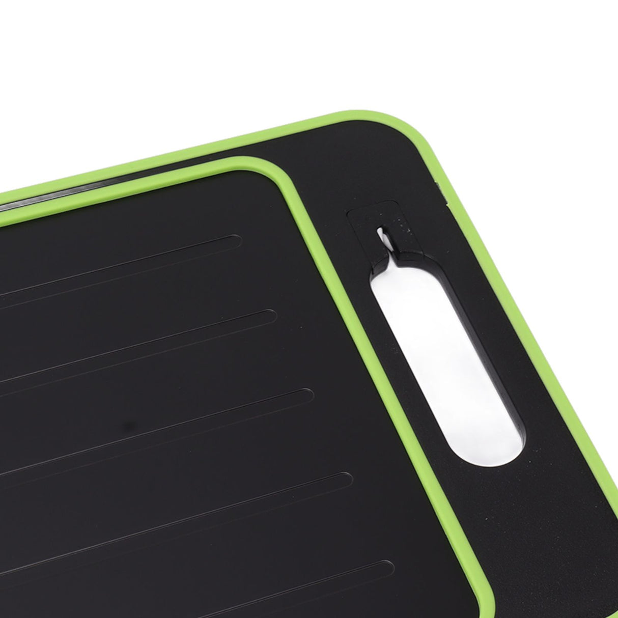 Double Sided Cutting Board Rapid Thawing and Grinding Plate with Knife Sharpener for Kitchen Black