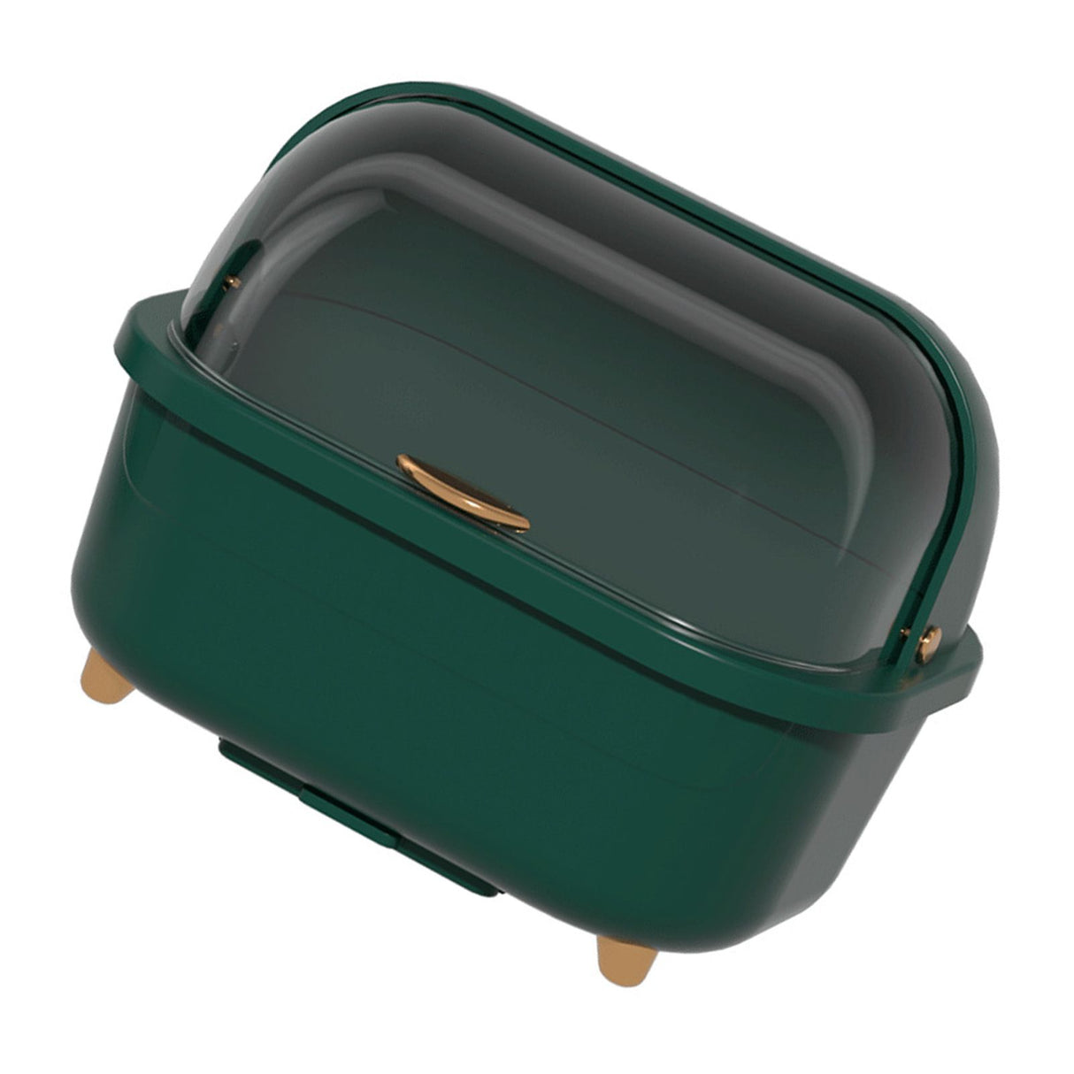 Dish Drying Box Multifunctional Space Saving Dish Drainer with Lid Cover for Kitchen Accessories Green M