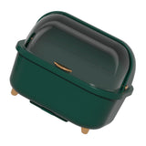 Dish Drying Box Multifunctional Space Saving Dish Drainer with Lid Cover for Kitchen Accessories Green L