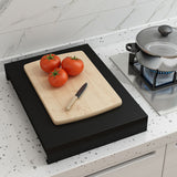 Stainless Steel Gas Stove Cover Noodle Board for Cooktop Electric Stove Range Burner Cover Expand Kitchen Workspace Black - Extra Image