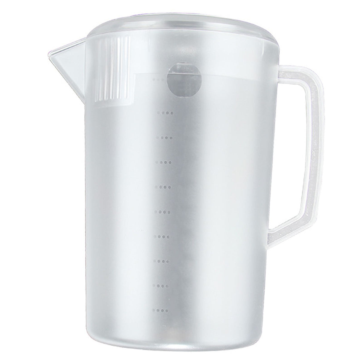 Water Pitcher PC Plastic High Temperature Resistance Frosted Kettle Mix Drinks Water Jug with Scale and Lid for Lemonade Beverage Ice Tea Transparent 3500ml