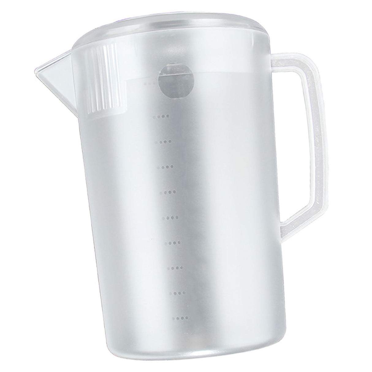 Water Pitcher PC Plastic High Temperature Resistance Frosted Kettle Mix Drinks Water Jug with Scale and Lid for Lemonade Beverage Ice Tea Transparent 3500ml