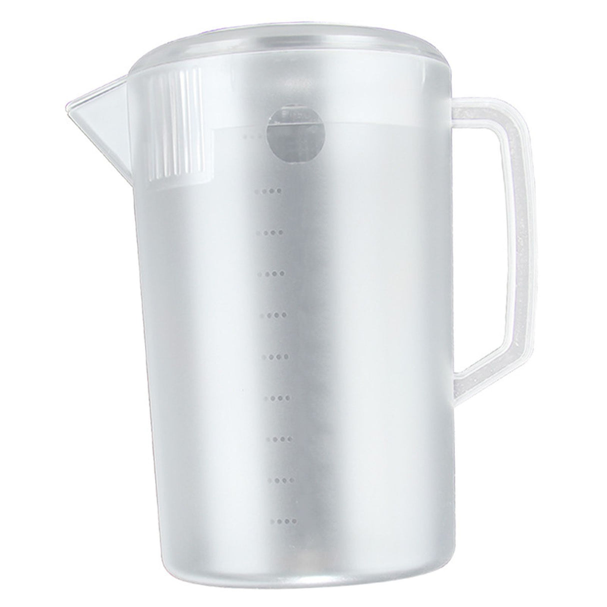 Water Pitcher PC Plastic High Temperature Resistance Frosted Kettle Mix Drinks Water Jug with Scale and Lid for Lemonade Beverage Ice Tea Transparent 3500ml
