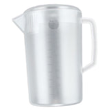 Water Pitcher PC Plastic High Temperature Resistance Frosted Kettle Mix Drinks Water Jug with Scale and Lid for Lemonade Beverage Ice Tea Transparent 3500ml