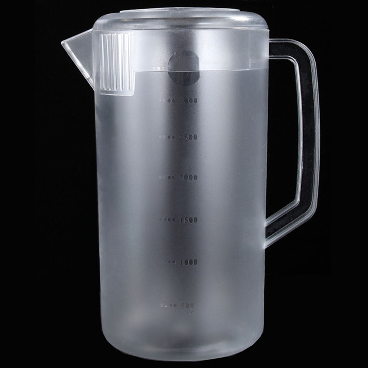 Water Pitcher PC Plastic High Temperature Resistance Frosted Kettle Mix Drinks Water Jug with Scale and Lid for Lemonade Beverage Ice Tea Transparent 3500ml