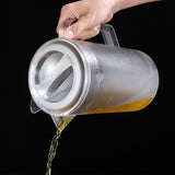 Water Pitcher PC Plastic High Temperature Resistance Frosted Kettle Mix Drinks Water Jug with Scale and Lid for Lemonade Beverage Ice Tea Transparent 3500ml