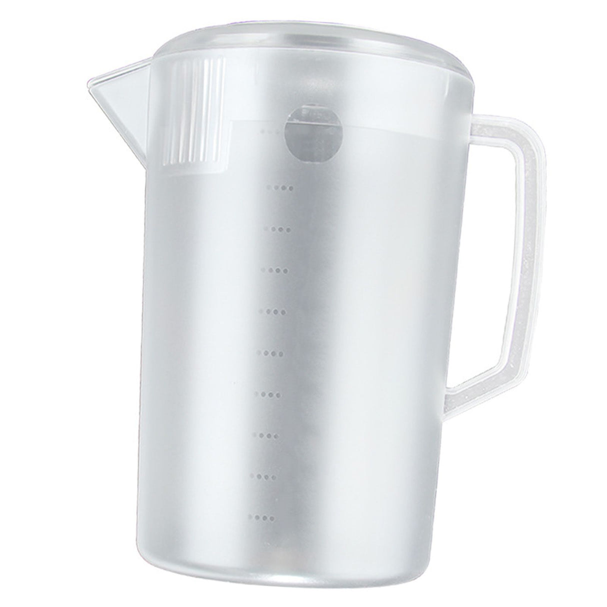 Water Pitcher PC Plastic High Temperature Resistance Frosted Kettle Mix Drinks Water Jug with Scale and Lid for Lemonade Beverage Ice Tea Transparent 3500ml