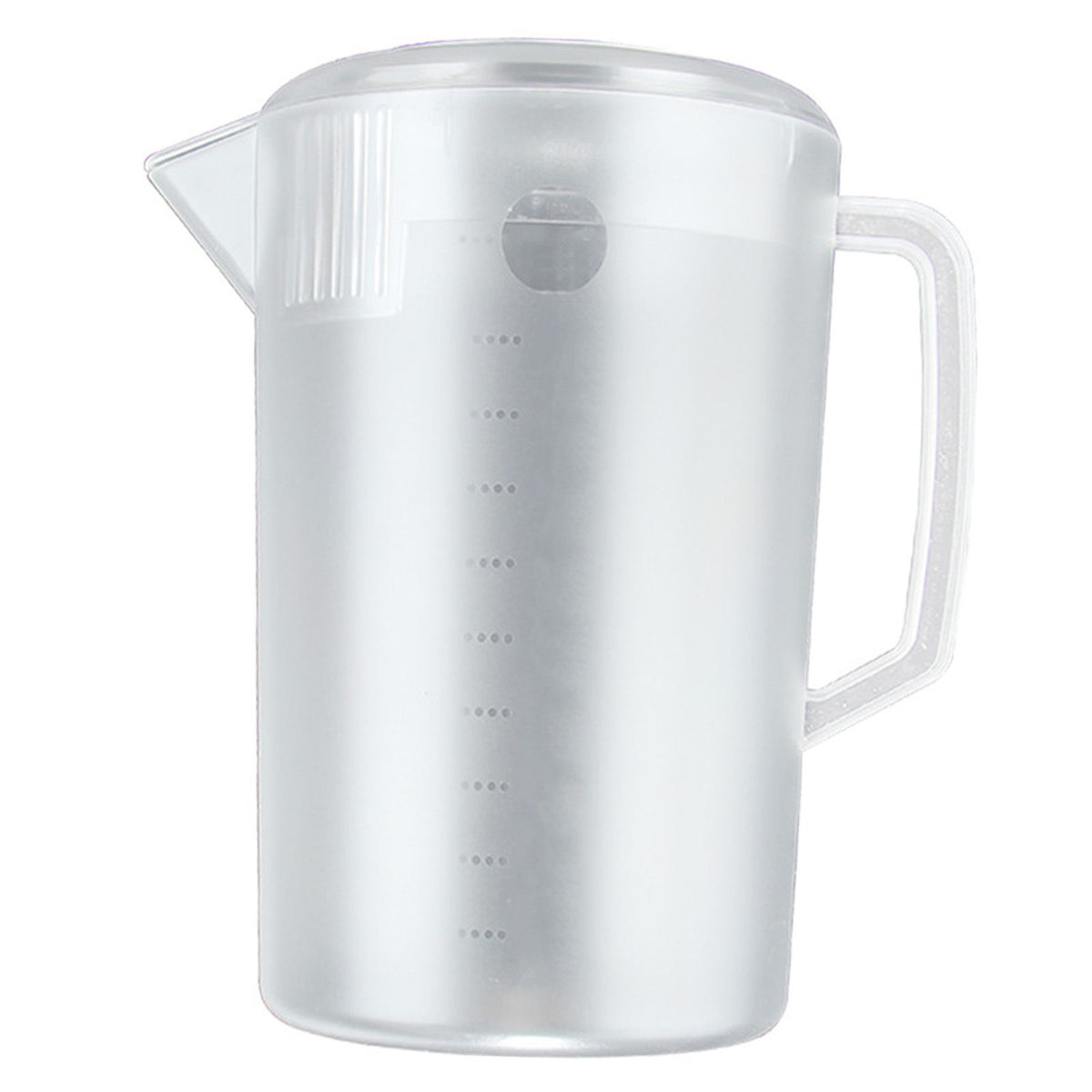 Water Pitcher PC Plastic High Temperature Resistance Frosted Kettle Mix Drinks Water Jug with Scale and Lid for Lemonade Beverage Ice Tea Transparent 5000ml