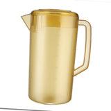 Water Pitcher PC Plastic High Temperature Resistance Frosted Kettle Mix Drinks Water Jug with Scale and Lid for Lemonade Beverage Ice Tea Dark Brown 5000ml