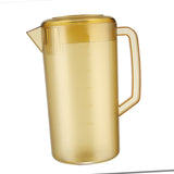 Water Pitcher PC Plastic High Temperature Resistance Frosted Kettle Mix Drinks Water Jug with Scale and Lid for Lemonade Beverage Ice Tea Dark Brown 5000ml - Top-Down View