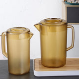 Water Pitcher PC Plastic High Temperature Resistance Frosted Kettle Mix Drinks Water Jug with Scale and Lid for Lemonade Beverage Ice Tea Dark Brown 5000ml