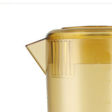 Water Pitcher PC Plastic High Temperature Resistance Frosted Kettle Mix Drinks Water Jug with Scale and Lid for Lemonade Beverage Ice Tea Dark Brown 5000ml