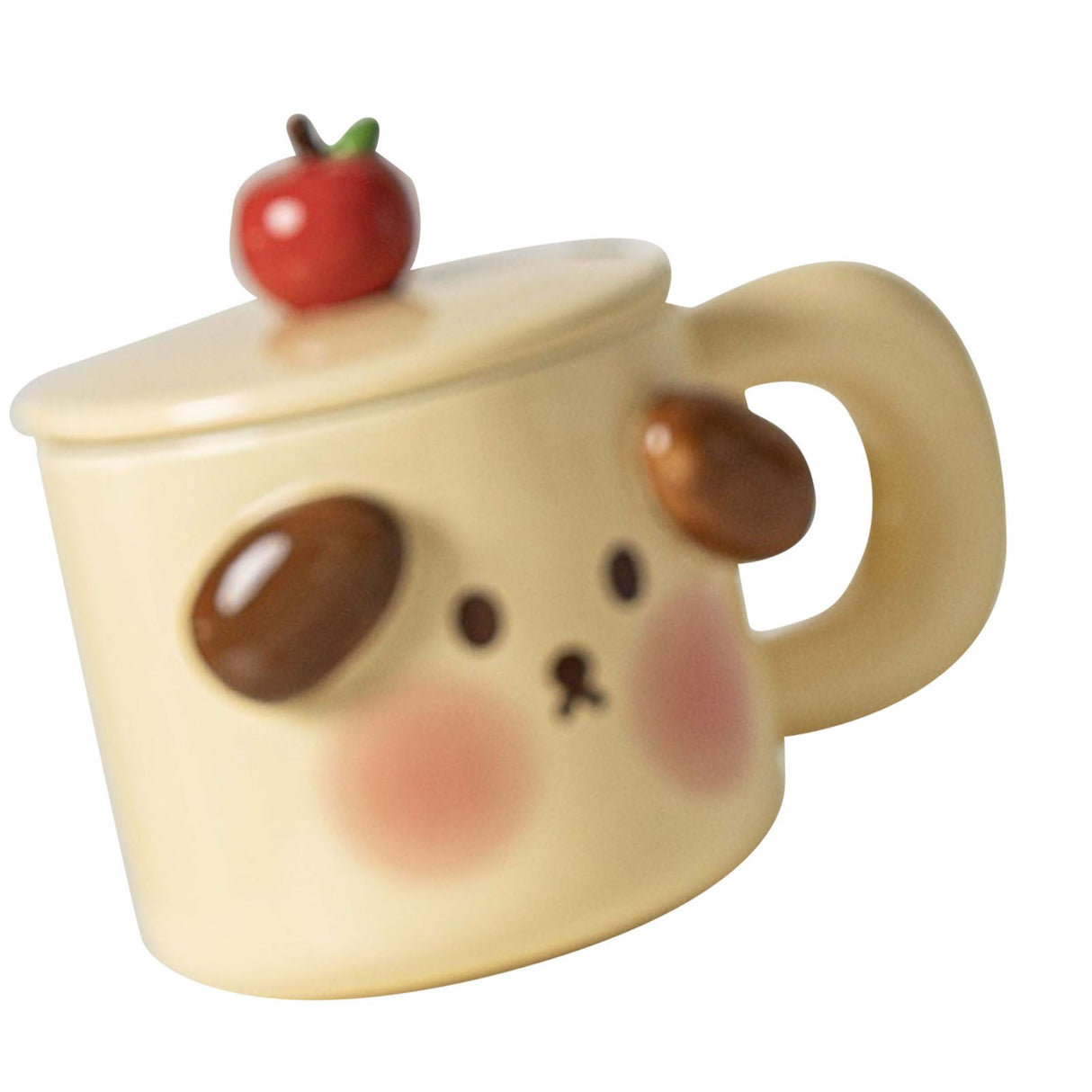 Cartoon Coffee Mug with Spoon Lid Cute Lovely Animal Shape Milk Cup Mug for Office School Bear Type