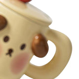 Cartoon Coffee Mug with Spoon Lid Cute Lovely Animal Shape Milk Cup Mug for Office School Bear Type - Low Angle