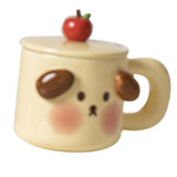 Cartoon Coffee Mug with Spoon Lid Cute Lovely Animal Shape Milk Cup Mug for Office School Bear Type