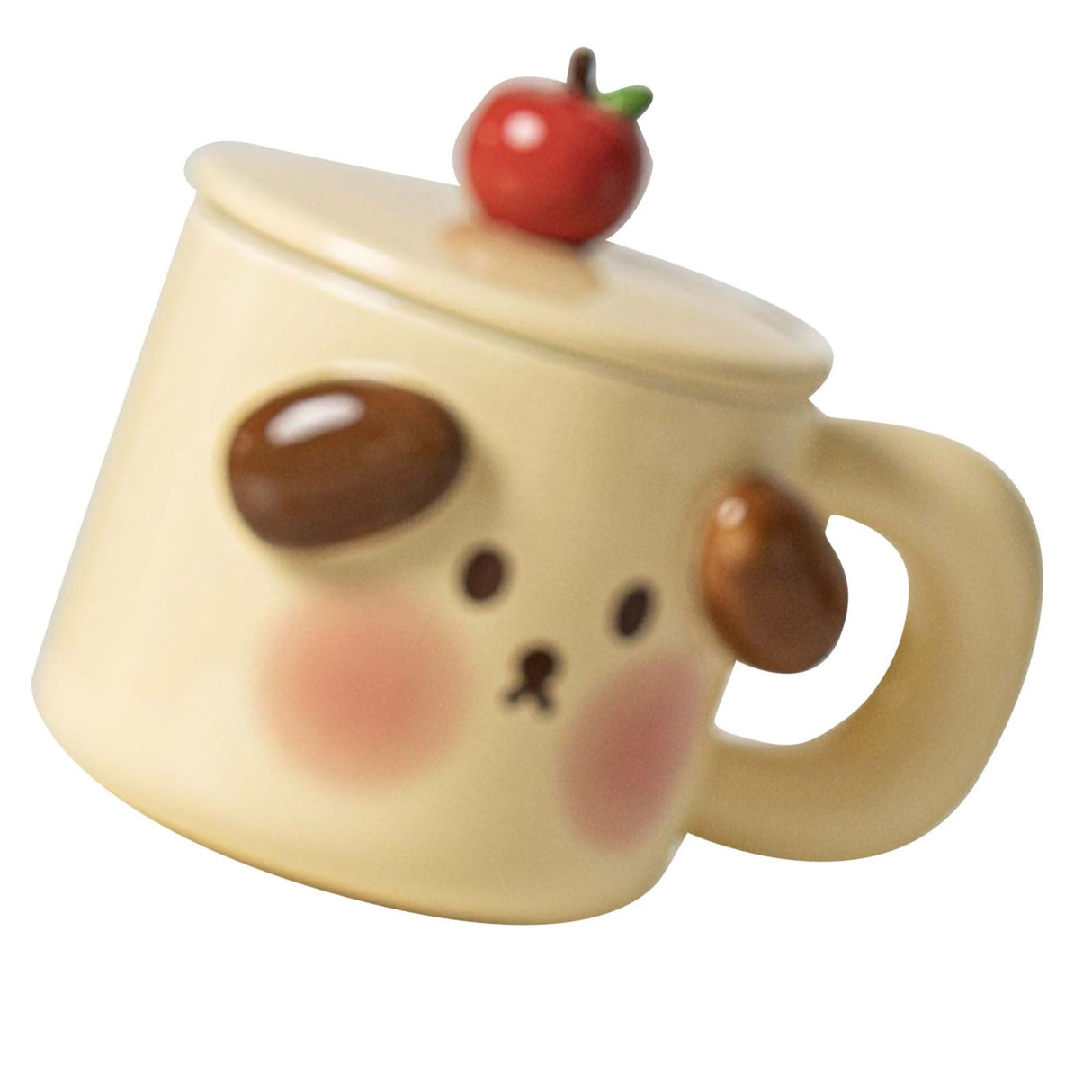 Cartoon Coffee Mug with Spoon Lid Cute Lovely Animal Shape Milk Cup Mug for Office School Bear Type