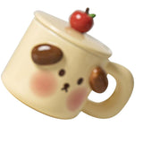 Cartoon Coffee Mug with Spoon Lid Cute Lovely Animal Shape Milk Cup Mug for Office School Bear Type - Extra Image