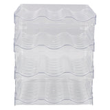 Transparent Water Bottle Organizer 4 Pack Stackable Plastic Water Bottle Cup Holder Detachable Kitchen Pantry Organization Storage Shelf for Cabinet