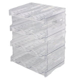 Transparent Water Bottle Organizer 4 Pack Stackable Plastic Water Bottle Cup Holder Detachable Kitchen Pantry Organization Storage Shelf for Cabinet