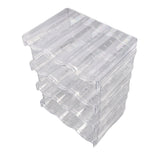 Transparent Water Bottle Organizer 4 Pack Stackable Plastic Water Bottle Cup Holder Detachable Kitchen Pantry Organization Storage Shelf for Cabinet - Low Angle