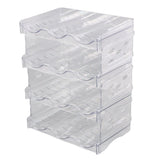 Transparent Water Bottle Organizer 4 Pack Stackable Plastic Water Bottle Cup Holder Detachable Kitchen Pantry Organization Storage Shelf for Cabinet
