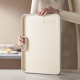 Double Sided Cutting Board Double Sided Non Slip Household Cutting Vegetables Fruits Cutting Board M(22x30cm / 8.7x11.8in) - Rear View