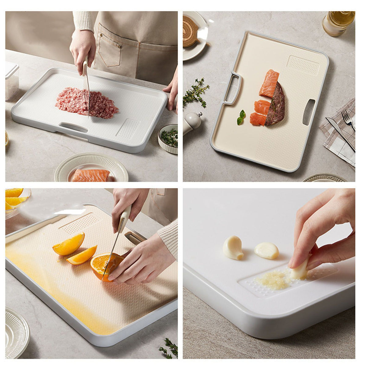 Double Sided Cutting Board Double Sided Non Slip Household Cutting Vegetables Fruits Cutting Board M(22x30cm / 8.7x11.8in)