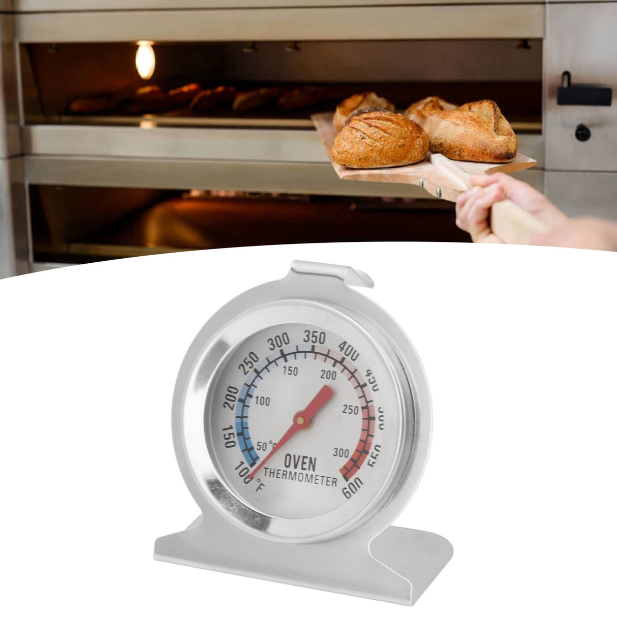 Oven Thermometer High Accuracy Heat Resistant Stainless Steel Thermometer for Kitchen Refrigerator