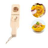 Tostonera Plantain Masher Pine Plantain Press Smasher Reusable Deep Plantain Baskets Maker with Hanging Lanyard