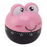 Cartoon Machinery Timer High Accuracy Adjustable 60 Minutes Mechanical Kitchen Cooking Timer for Kitchen Study Pink