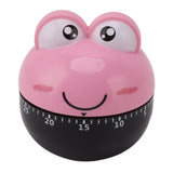 Cartoon Machinery Timer High Accuracy Adjustable 60 Minutes Mechanical Kitchen Cooking Timer for Kitchen Study Pink