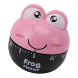 Cartoon Machinery Timer High Accuracy Adjustable 60 Minutes Mechanical Kitchen Cooking Timer for Kitchen Study Pink