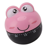 Cartoon Machinery Timer High Accuracy Adjustable 60 Minutes Mechanical Kitchen Cooking Timer for Kitchen Study Pink
