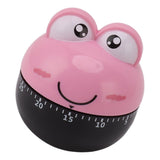 Cartoon Machinery Timer High Accuracy Adjustable 60 Minutes Mechanical Kitchen Cooking Timer for Kitchen Study Pink