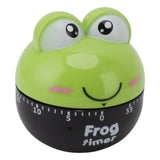 Cartoon Machinery Timer High Accuracy Adjustable 60 Minutes Mechanical Kitchen Cooking Timer for Kitchen Study Green - Front View