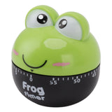 Cartoon Machinery Timer High Accuracy Adjustable 60 Minutes Mechanical Kitchen Cooking Timer for Kitchen Study Green - Side View