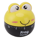 Cartoon Machinery Timer High Accuracy Adjustable 60 Minutes Mechanical Kitchen Cooking Timer for Kitchen Study Yellow - Front View