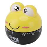 Cartoon Machinery Timer High Accuracy Adjustable 60 Minutes Mechanical Kitchen Cooking Timer for Kitchen Study Yellow - Side View