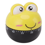 Cartoon Machinery Timer High Accuracy Adjustable 60 Minutes Mechanical Kitchen Cooking Timer for Kitchen Study Yellow - Top-Down View