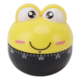 Cartoon Machinery Timer High Accuracy Adjustable 60 Minutes Mechanical Kitchen Cooking Timer for Kitchen Study Yellow - Rear View