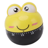 Cartoon Machinery Timer High Accuracy Adjustable 60 Minutes Mechanical Kitchen Cooking Timer for Kitchen Study Yellow - Low Angle