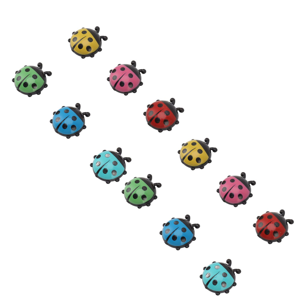 12pcs Resin Ladybug Shaped Refrigerator Magnets Home Kitchen Cute Cartoon Decorative Fridge Magnets