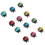 12pcs Resin Ladybug Shaped Refrigerator Magnets Home Kitchen Cute Cartoon Decorative Fridge Magnets
