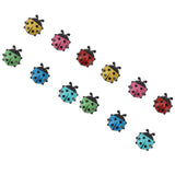12pcs Resin Ladybug Shaped Refrigerator Magnets Home Kitchen Cute Cartoon Decorative Fridge Magnets - Close-Up Angle
