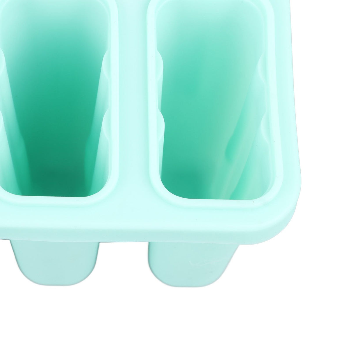 12 Cavity Ice Cream Mould with Stick Easy Release Green Reusable Silicone Ice Pop Moulds for Ice Cream