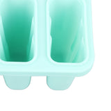 12 Cavity Ice Cream Mould with Stick Easy Release Green Reusable Silicone Ice Pop Moulds for Ice Cream