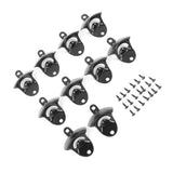 10Pcs Black Beer Bottle Opener Bar Beer Soda Bottle Cap Opener for Restaurant Camping Home Party - Side View