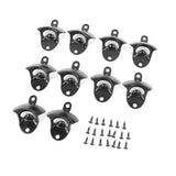10Pcs Black Beer Bottle Opener Bar Beer Soda Bottle Cap Opener for Restaurant Camping Home Party - Top-Down View