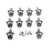 10Pcs Black Beer Bottle Opener Bar Beer Soda Bottle Cap Opener for Restaurant Camping Home Party - Rear View